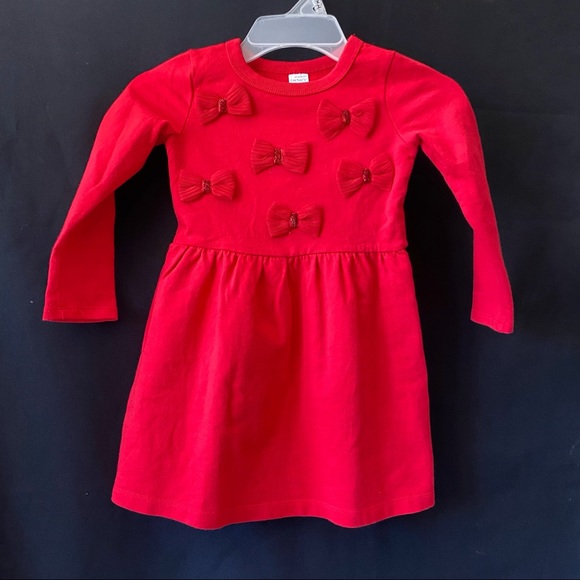 CARTER’S Girls Red Bow Dress - Picture 1 of 6